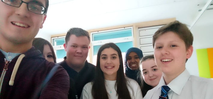 Youth Forum selfie in the new hospital wing