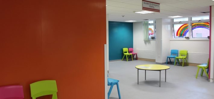 Colourful waiting room